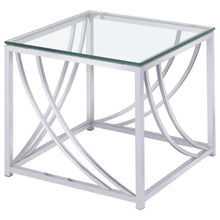 Load image into Gallery viewer, Lille - 2 Piece Glass Top Coffee And End Table Set - Chrome