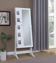 Load image into Gallery viewer, Doyle - Cheval Mirror With Jewelry Storage - White