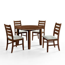 Load image into Gallery viewer, Pascal - Round Dining Table &amp; 4 Chairs - Walnut