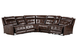 Canterbury - 6 Piece Zero Gravity Modular Power Reclining Sectional - Acorn