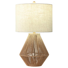 Load image into Gallery viewer, Pryor - Drum Shade Handwoven Rope Table Lamp - Natural