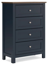 Load image into Gallery viewer, Landocken - Brown / Blue - Four Drawer Chest