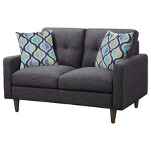 Load image into Gallery viewer, Watsonville - Upholstered Track Arm Tufted Loveseat - Gray