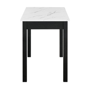 Rylee - Faux Marble Desk - Black / White