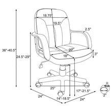 Load image into Gallery viewer, Minato - Upholstered Adjustable Home Office Desk Chair - Black