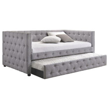 Load image into Gallery viewer, Mockern - Upholstered Twin Daybed With Trundle - Gray