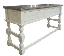 Load image into Gallery viewer, Stone - Sofa Table With Shelf - Antiqued Ivory / Weathered Gray