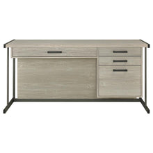Load image into Gallery viewer, Loomis - 4-Drawer Computer Desk - Whitewashed Gray