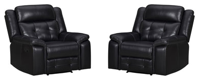 Clayton - Manual Swivel Glider Recliner (Set of 2) - Phantom