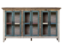 Load image into Gallery viewer, Antique - Glass Console 6 Glass Doors - Multicolor