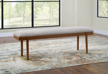Load image into Gallery viewer, Lyncott - Gray / Brown - Large Upholstered Dining Room Bench