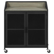 Load image into Gallery viewer, Arlette - 2 Door Mobile Home Bar Wine Cabinet - Sandy Black