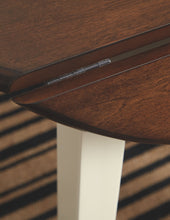 Load image into Gallery viewer, Woodanville - Cream / Brown - Round DRM Drop Leaf Table