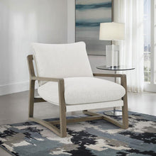 Load image into Gallery viewer, Geneva - Boucle Upholstered Wood Arm Accent Chair - Sand