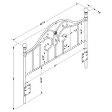 Load image into Gallery viewer, Bailey - Metal Queen Or Full Open Frame Headboard - Black