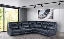 Load image into Gallery viewer, Axel - 6 Modular Piece Power Reclining Sectional with Power Headrests and Entertainment Console