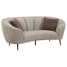 Load image into Gallery viewer, Ellorie - Upholstered Channel Back Curved Loveseat - Beige