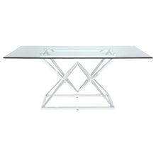 Load image into Gallery viewer, Beaufort - Rectangular Glass Top Dining Table - Chrome