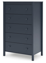Load image into Gallery viewer, Simmenfort - Navy Blue - Five Drawer Chest