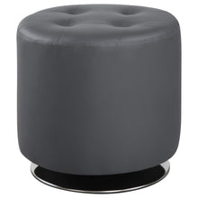 Load image into Gallery viewer, Bowman - Round Upholstered Tufted Swivel Ottoman