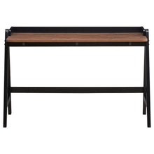 Load image into Gallery viewer, Raul - Writing Desk With USB Ports - Walnut And Black