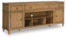 Load image into Gallery viewer, Sharlance - Light Brown - XL TV Stand With Fireplace Option