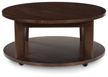 Load image into Gallery viewer, Korestone 2 - Dark Brown - Round Cocktail Table