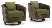 Load image into Gallery viewer, Horizon Hall - Brown / Green - Swivel Lounge With Cushion