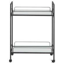 Load image into Gallery viewer, Curltis - 2-Tier Rectangular Glass Shelf Metal Bar Cart - Black