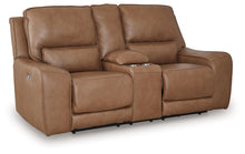 Load image into Gallery viewer, DeepWakes - Caramel - Power Reclining Loveseat / Console / Adjustable Headrest
