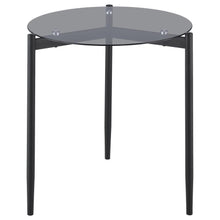 Load image into Gallery viewer, Rosalie - Round Smoked Glass Top End Table - Sandy Black