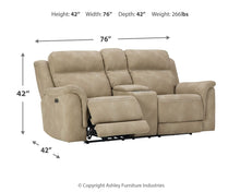Load image into Gallery viewer, Next-Gen Durapella - Reclining Power Loveseat With Console