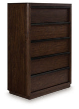 Load image into Gallery viewer, Dilenno - Dark Brown - Five Drawer Chest