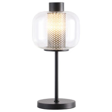 Load image into Gallery viewer, Ingrid - Glass Shade Bedside Table Lamp - Black