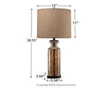 Load image into Gallery viewer, Laurentia - Champagne - Glass Table Lamp