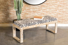 Load image into Gallery viewer, Aiden - Fabric Upholstered Accent Bench - Distressed White