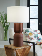 Load image into Gallery viewer, Rowandale - Brick Red - Metal Table Lamp