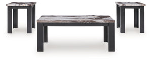 Jazmore - Dark Brown - Occasional Table Set (Set of 3)