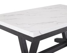 Load image into Gallery viewer, Vance - Faux Marble Dining Table - Charcoal &amp; White