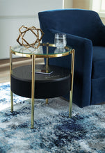 Load image into Gallery viewer, Nedman - Black / Gold Finish - Accent Table With Speaker