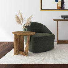 Load image into Gallery viewer, Fletcher - Round Solid Mango Wood Accent Side Table - Brown