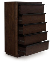 Load image into Gallery viewer, Dilenno - Dark Brown - Five Drawer Chest