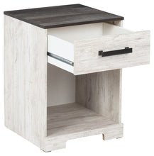 Load image into Gallery viewer, Shawburn - Whitewash / Charcoal Gray - One Drawer Night Stand