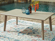 Load image into Gallery viewer, Cliff Trails - Beige - Rectangle Dining Table With Umbrella Option
