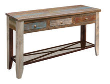 Load image into Gallery viewer, Antique - 3 Drawers Sofa Table - Multicolor