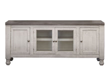 Load image into Gallery viewer, Stone - TV Stand / Wall Unit - Antiqued Ivory / Weathered Gray