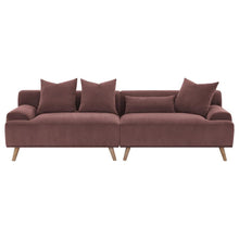 Load image into Gallery viewer, Elizabeth - Corduroy Upholstered Extra Long Sofa - Wine Red