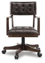 Load image into Gallery viewer, Breckington - Dark Brown - Home Office Desk Chair