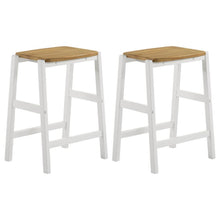 Load image into Gallery viewer, Edgeworth - Wood Backless Counter Stool (Set of 2) - White