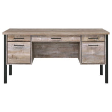 Load image into Gallery viewer, Samson - 4-Drawer Office Computer Desk - Weathered Oak